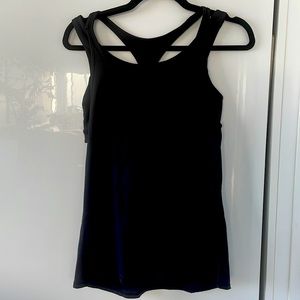 Black Lululemon tank without any sports bra